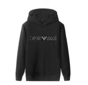 armani jeans basic hoodie sweat eagle black